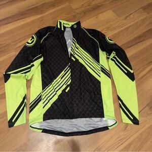 Canari Black and Neon Yellow Cycling Top